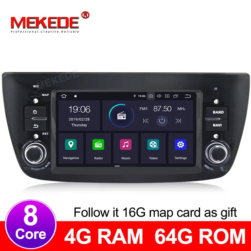 Android 9 0 4G + 64G Автомобильный dvd-плеер стереосистема с GPS для FIAT DOBLO Opel Combo Tour 2010-2015