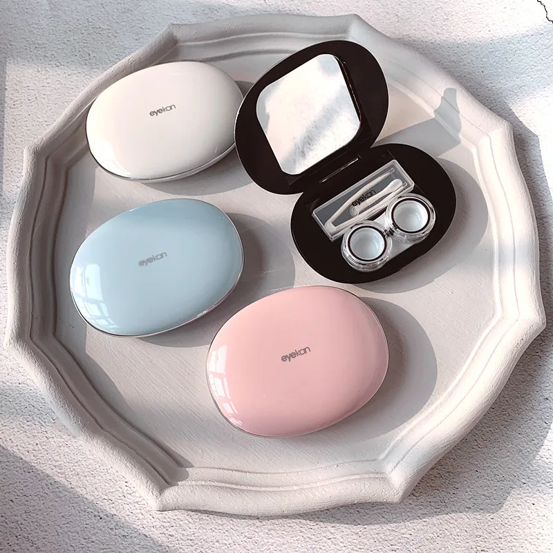 Elegant Cosmetic Contact Lens Case Women Ins Simple Portable Lens
