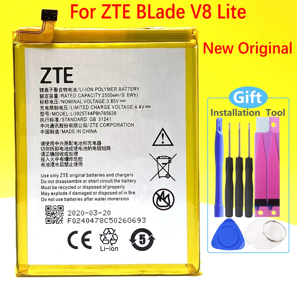 Новый оригинальный аккумулятор 2500 мАч Li3925t44p6h765638 для телефона ZTE BLade V8 Lite 5 0 дюйма