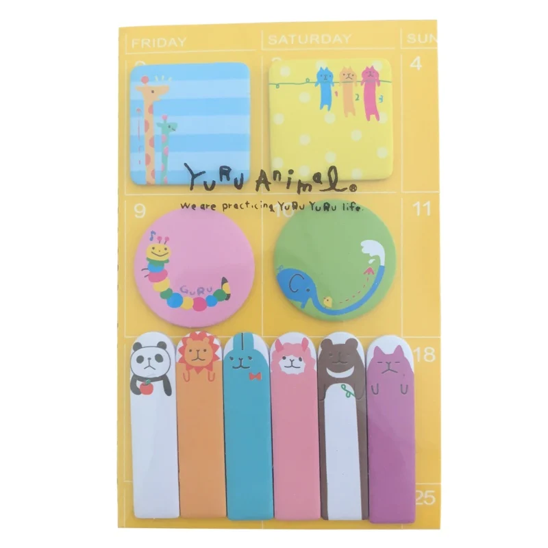 Home Office Cute Cartoon Sticky Notes Memo Pad Diary Stationery Flakes Scrapbook Decorative Sticky - Цвет: A1