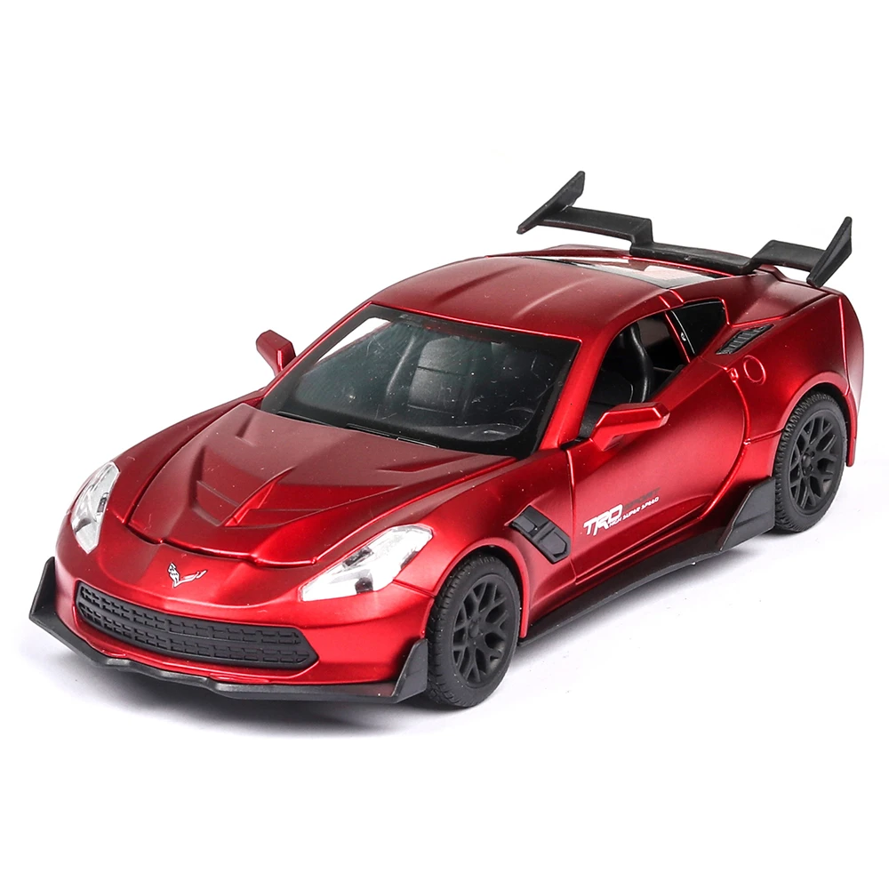

1:32 Corvette supercar Musical Lighting Machine Diecast Toy Vehicles Hot Wheel Car Model Metal Body