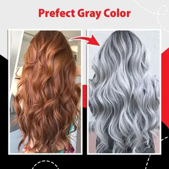 

Unisex Gray Hair Dye Cream 100ML Permanent Color Hairstyle Silver Coverage Long-Lasting Easy to Use