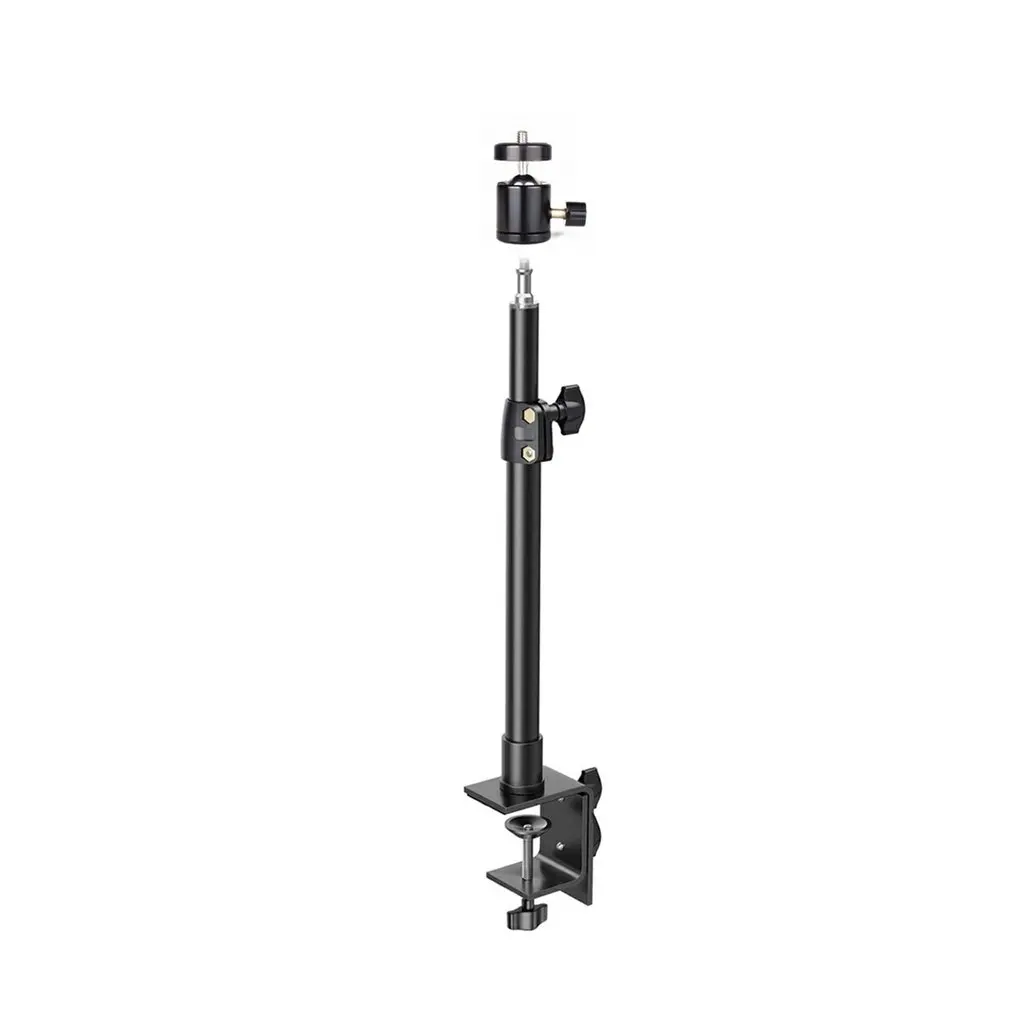 Camera Desk Mount Stand Cclamp Mount Light Stand 1/4 Inch Screw With 360° Rotatable Ballhead