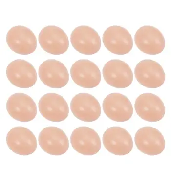 

50pcs Simulation Egg Toy Creative Eggs Model Children Drawing Playing Toys For Home School Flesh Colour/White
