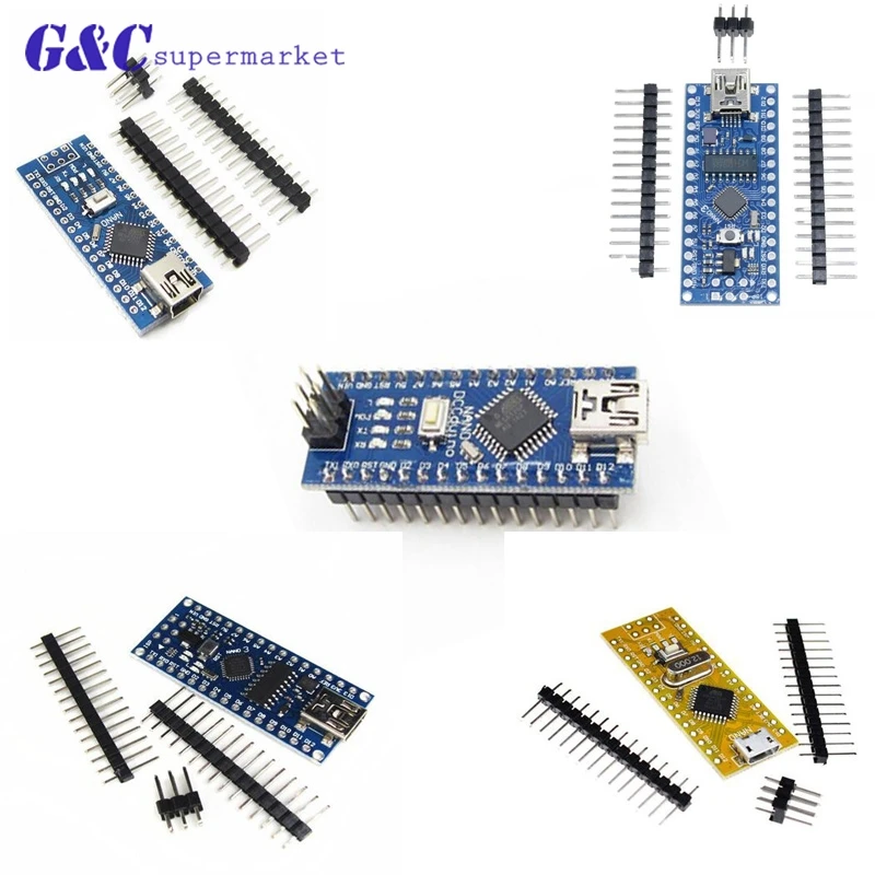 Совместимая плата Nano V3.0 ATmega168 / 328P 5V 16M микроконтроллер для Arduino ATF совместима с