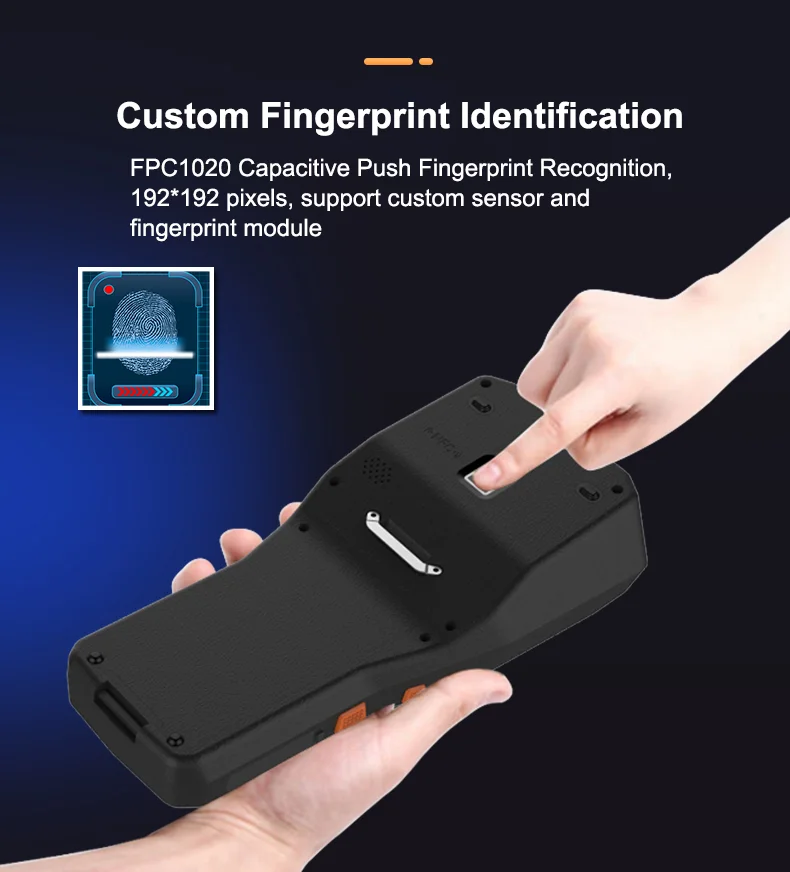 Rugged Warehouse 4G Network Wifi Bluetooth NFC Reader Mini POS Terminal Build In 80MM Receipt Printer photo scanner