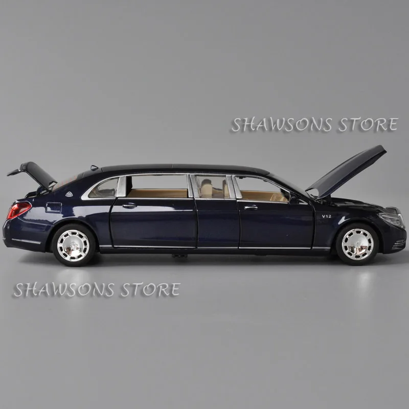 Mercedes Benz Maybach S650 1:32 Scale Diecast Metal Model Car Kids Toy Limousine 