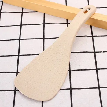 

Wheat Straw Large Spoon Rice Paddle Scoop Non-stick Ladle Kitchen Table Serving Accessories 1PCS