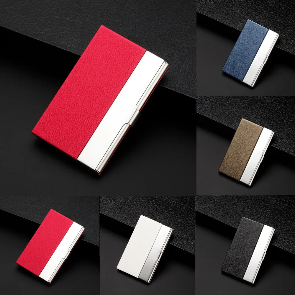 Long stainless steel business card case Pocket Stainless Steel Metal Business Card Holder Case ID Credit Wallet 1104#B
