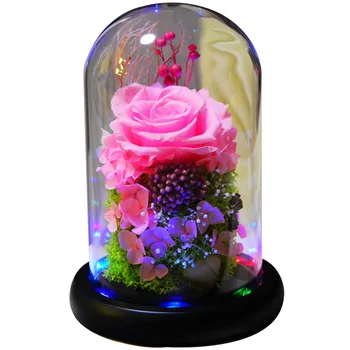 

Rose Rose Eternal flower rose glass cover diy dried flower ornament