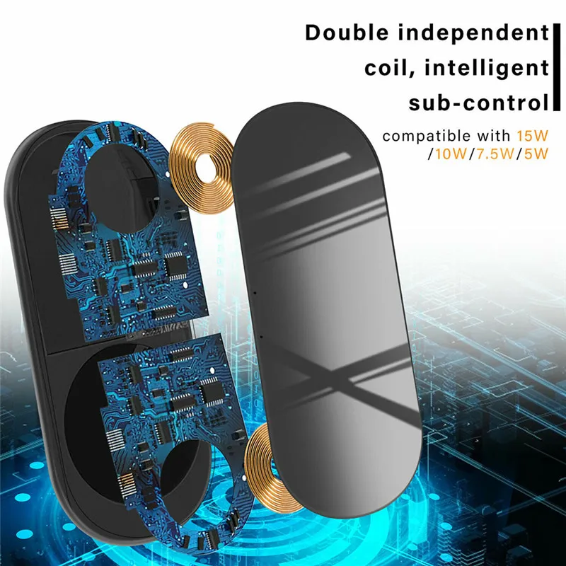 Dual-15W-Qi-Wireless-Charger-with-Type-C-Cable-Fast-Charging-Charger-Dock-Pad-For-IPhone (2)