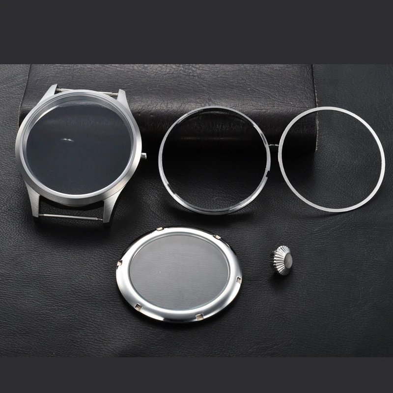 43mm Sapphire Crystal 316L SS watch Case Fit Hand Winding 6497/6498 Movement SC4303