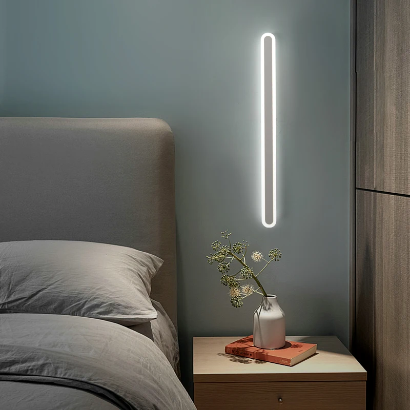 Lâmpadas de parede simples e modernas Arandela de parede Iluminação 360°  Rotativas para ambientes internos LED de alumínio acrílico quarto de hotel  luminárias de leitura 7W branco quente (3000K) (preto)