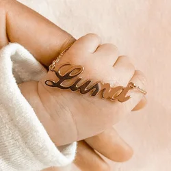 Custom Name Necklace For Women Baby Gold Plated Personalized Stainless Steel Necklaces Children's Customized Jewelry Gift collar