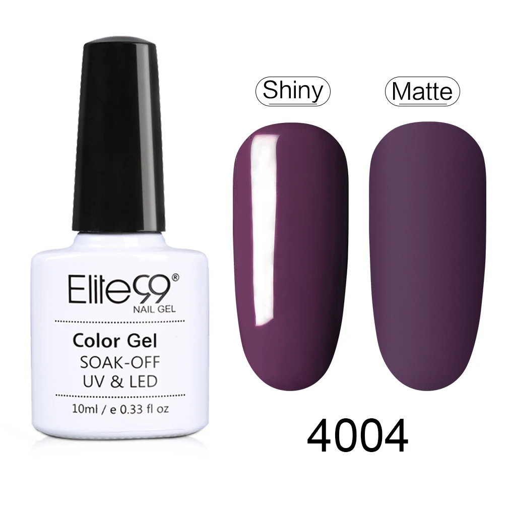 Elite99 10 мл Macchiato цветной УФ-гель для ногтей чистый цвет ногтей матовое верхнее покрытие замочить от ногтей гель лак маникюрный лак - Цвет: GJS4004