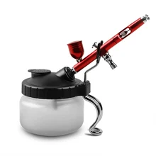 Pot de nettoyage d'aérographe multifonctionnel avec porte-stylo en métal, bouteille de collecte de liquide de déchets, accessoires de pistolet à peinture