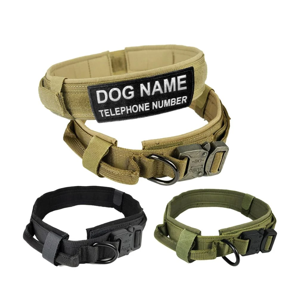 personalized military dog collars