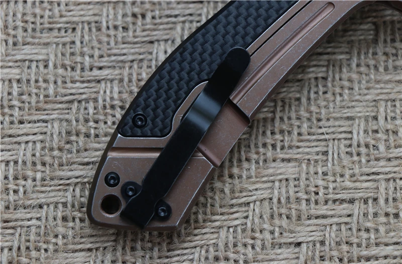 ZT0801CF складной нож шарикоподшипник D2 лезвие стальная ручка+ CF открытый кемпинг многоцелевой портативный охотничий EDC инструмент