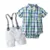 Baby Boy Clothes Summer Gentleman Birthday Suits Newborn Party Dress Soft Cotton Solid Rmper + Belt Pants Infant Toddler Set 13