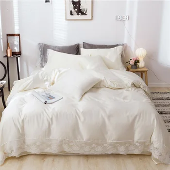 

double-sided washed silk printed 4-piece bedding set