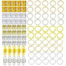 80/90/100 шт. Лист звезда Золотые косы для волос дреды бусины Кольца для волос/манжеты Diy заколки для волос клипсы для волос Dread подвеска в виде трубочки дредлок