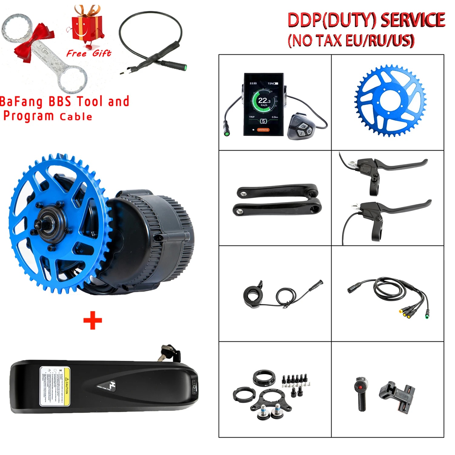 Bafang 36V25 0w/350W/500W 48V500W/750W BBS01/BBS02 мотор конверсионный комплект велосипедный