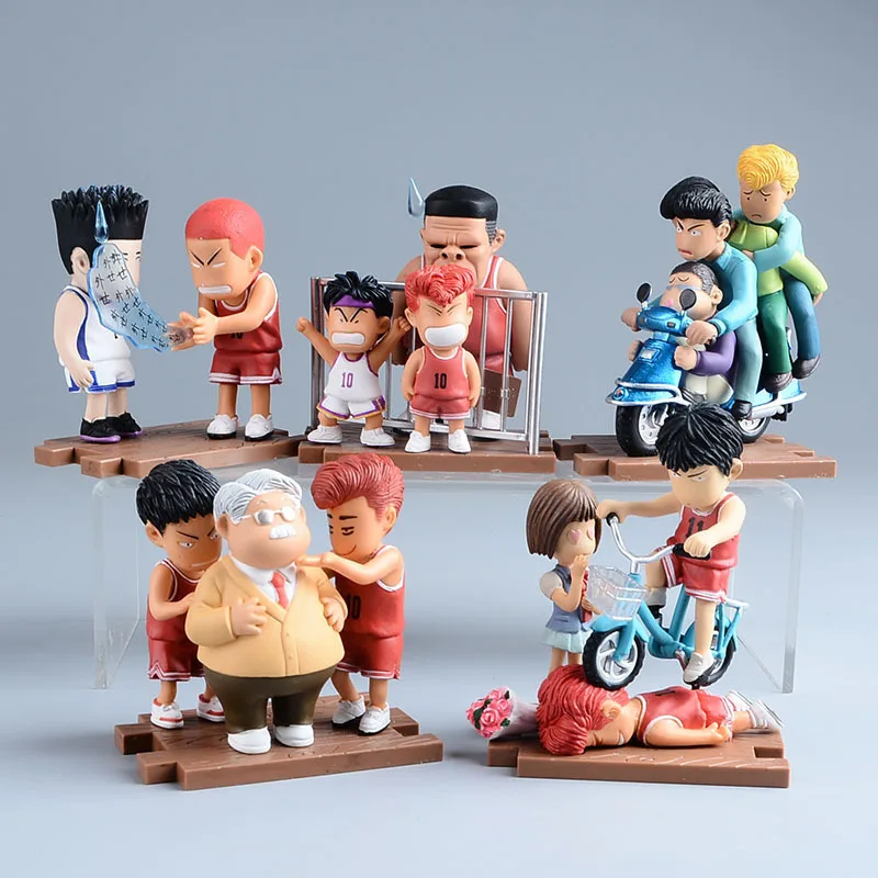 Anime Slam Dunk Action Figure Sakuragi Dasin Shohoku Model Japanese Basketball Cartoon Statues Display Dolls Toys for Adult Kids (1)