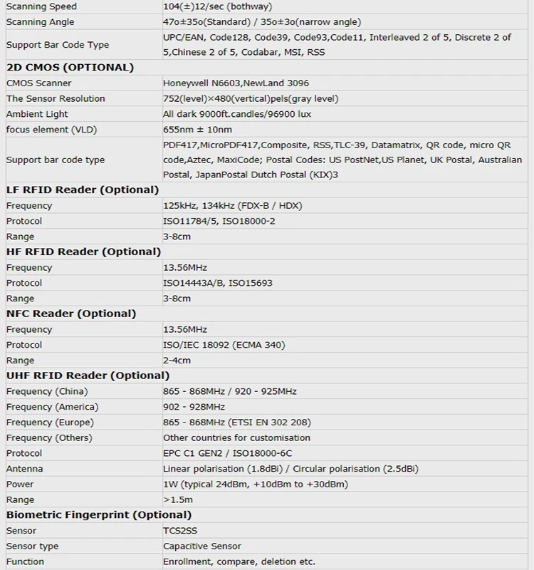 КПК производители IP66 Прочный 2d сканер штрих-кода ручной Android RFID считыватель, 2d Android Штрих-код, 1d лазерный qr-код