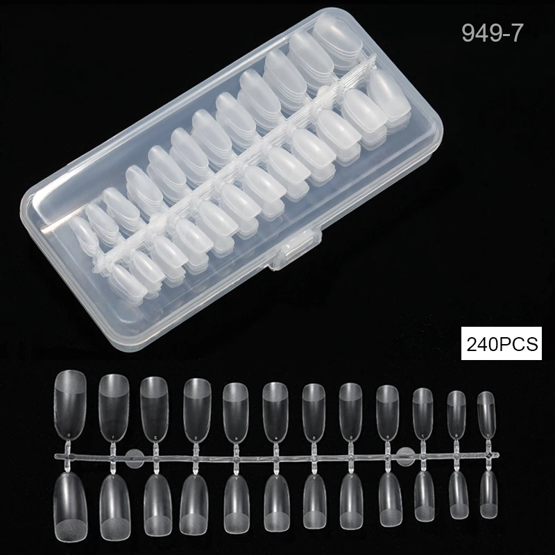 HNUIX 240pcs Long Coffin False Nails Ballerina Nail Tips Full Cover Acrylic Clear Nails Natural False Nails For Gel Nails tool HNUIX 240pcs Long Coffin False Nails Ballerina Nail Tips Full Cover Acrylic Clear Nails Natural False Nails For Gel Nails tool