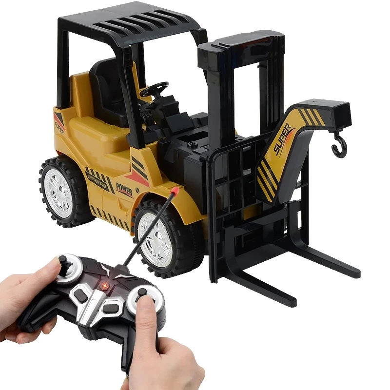 1/8 Size 11CH RC Trucks Simulation Forklift Crane RTR Engineer Vehicle Toys Children Music Remote Control Car Toy | Игрушки и хобби
