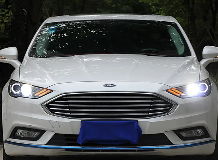 2 шт. автомобильный стиль светодиодный фары для Ford Fusion Mondeo- для Mondeo налобный фонарь светодиодный DRL Объектив двойной луч H7 HID ксеноновые линзы
