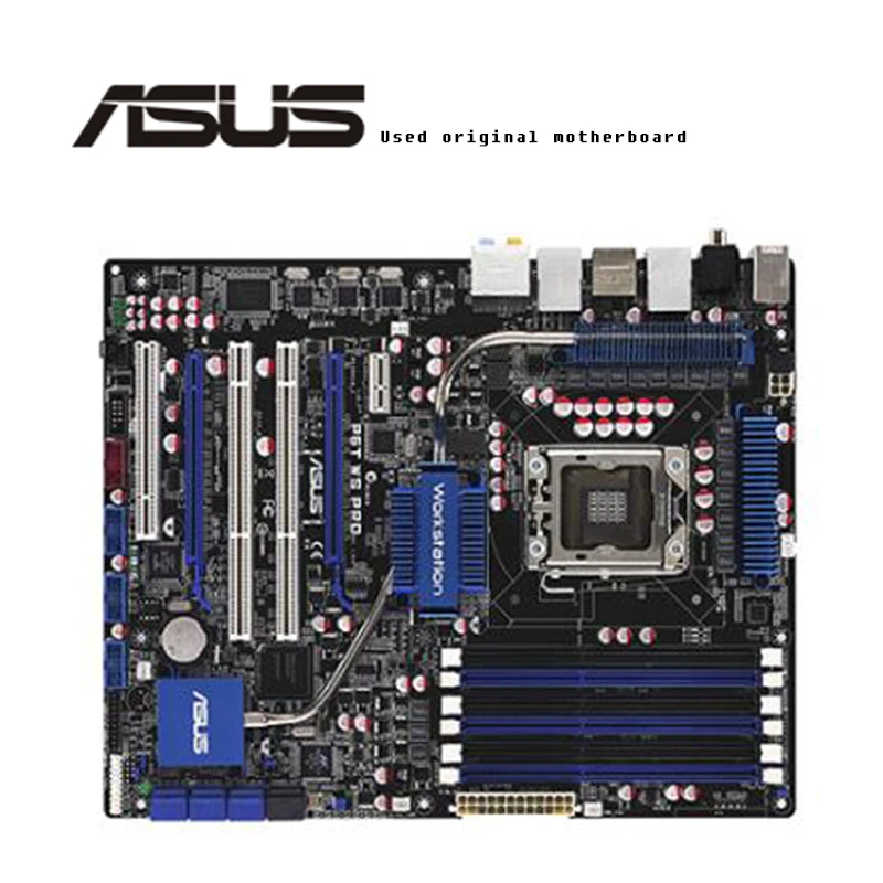 LGA1366 для ASUS P6T WS профессиональный Оригинальный настольный компьютер Intel X58