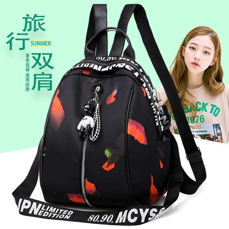 

Oxford Canvas Backpack Women's 2019 Korean-style New Style Nylon Schoolbag Versitile Fashion Casual Bag Backpack