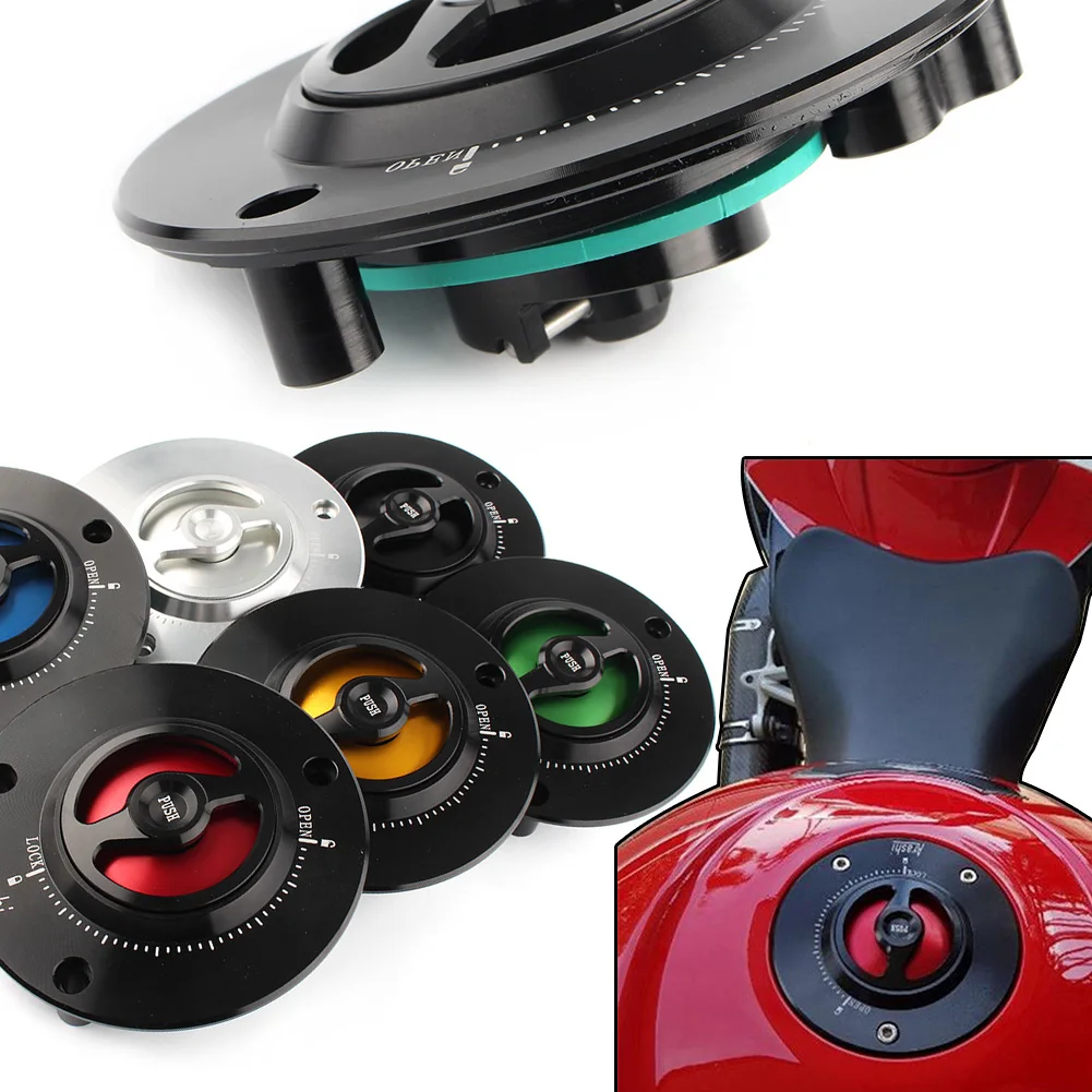 

CNC Motorcycle Keyless Cover Fuel Gas Tank Cap For Suzuki GSXR600 GSXR750 GSXR1000 SV650S etc