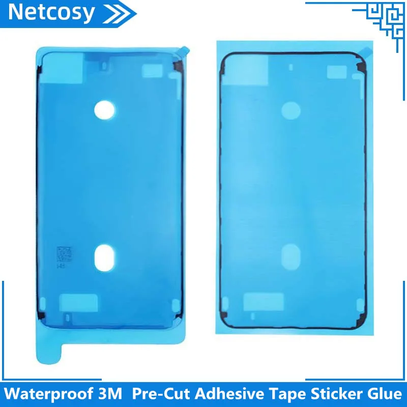 Netosy для iPhone 6s 6s Plus, 7, 7 plus, 8, 8 Plus, X 10 шт. Водонепроницаемый 3M нарезана так, чтобы вы смогли клейкая лента Стикеры клей спереди Корпус ЖК-дисплей сенсорный экран
