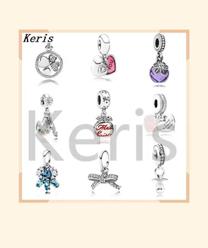

High Quality Copy 1:1 100%925 Pure Silver New Style Heart Print DIY Bracelet String Beads Free Postage Package