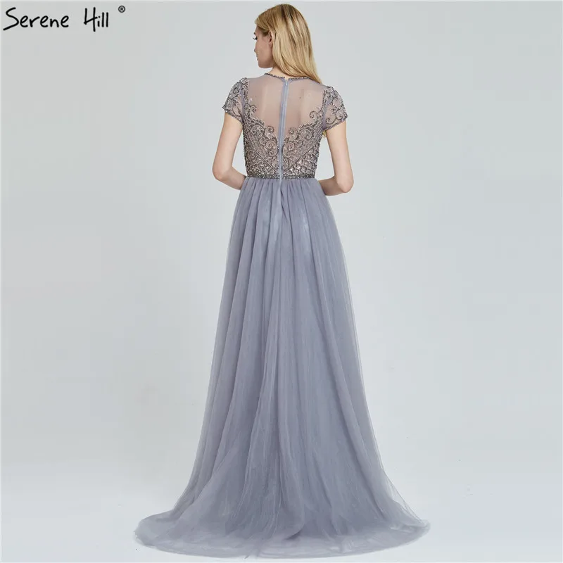 Дубай Кристалл короткий рукав платья для выпускного вечера дизайн Роскошные Русалка сексуальные платья для выпускного вечера Serene Хилл DLA60960