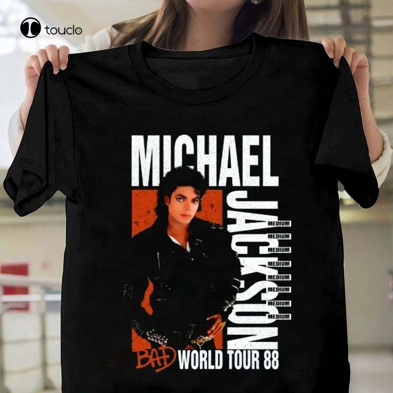 Camiseta de Michael Jackson Bad Tour 88, camiseta de Michael Jackson, camiseta del Songwriter americano, del Rey del Pop, camisa Retro, camisa del Tour|Camisetas| - AliExpress