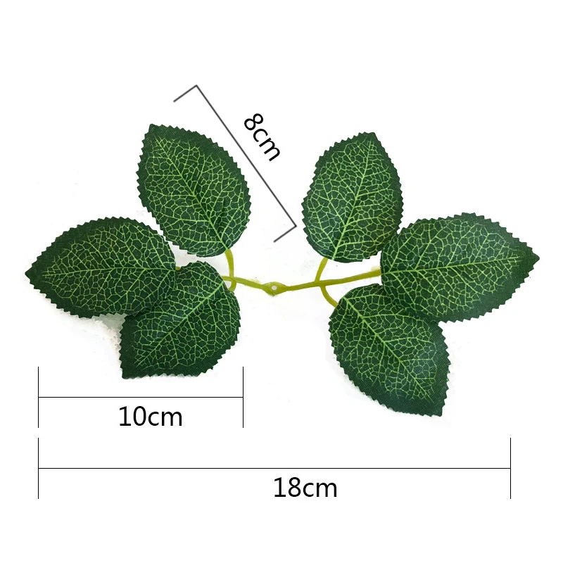 JAROWN Artificial Plant Leaf Flower Stem DIY Flower Pole Wedding Bouquet Accessories Home Flower Arrangement Leaves Material images - 6