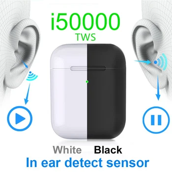 

Original i50000 TWS 1:1 In-ear Mini Wireless Bluetooth Headphone Smart Sensor 8D Super Bass Sport Earbuds PKi200 i500 i9000 i100
