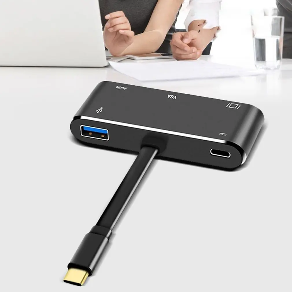 Usb 3,1 тип-c для Hdmi/Vga/Usb/Pd кабель для ноутбука с hd-монитором тип-c для Hdmi/Vga/Usb/Pd кабель