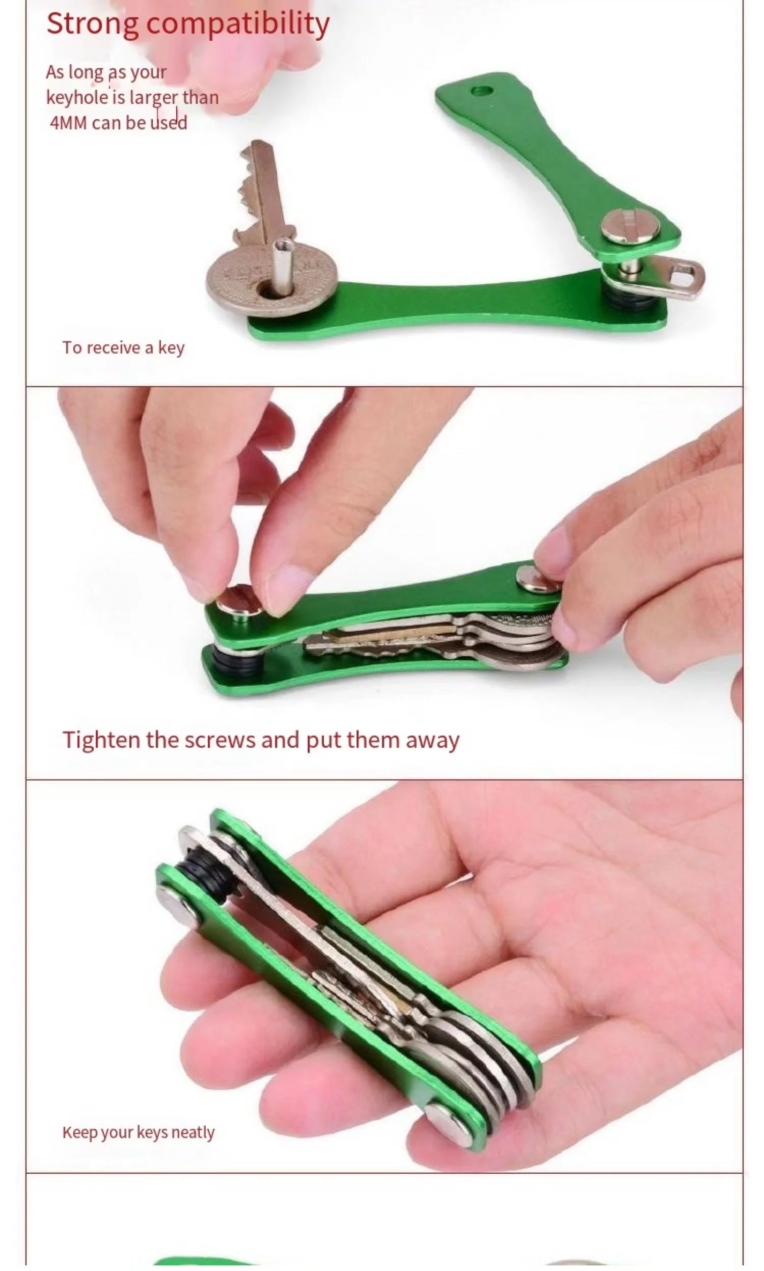 Smart key chain Mini Keychain Compact Key Decorative Holder Clip Home Storage Metal key Clip Aluminum Organizer Keychain Outdoor Smart key chain Mini Keychain Compact Key Decorative Holder Clip Home Storage Metal key Clip Aluminum Organizer Keychain Outdoor