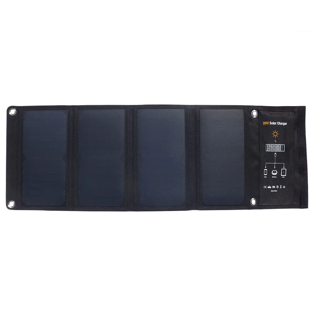

28W Solar Mobile Phone Power Panel 5V DC Solar Mobile Phone Charger Folding Solar-powered Bag