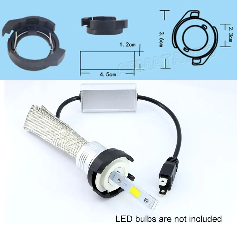 LED H7 Headlight Adapter Bulb Holders Auto Lamp Light Clip LED Base for Ford KUGA VW Passat B6 Alfa Romeo Renault Megane