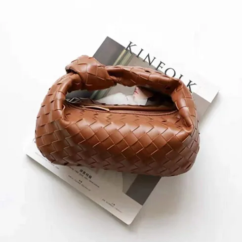 2022 Cow Split Leather Knot Bag Weave Cow Split Leather Handmade Sling Bags Luxury Brand Designer Bags Hobo Totes 