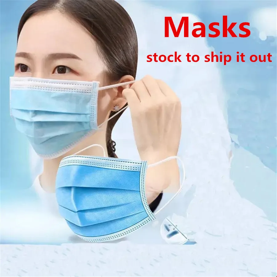 

Hot Sale 50pcs Face Mouth Personal Care Meltblown cloth Non Woven Disposable Anti-Dust Earloops Fast delivery For Hair Stylist
