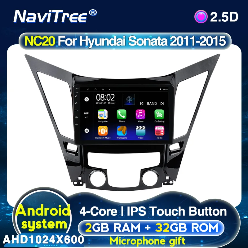 Четырехъядерный Android автомобильный радиоприемник мультимедийный плеер для Hyundai