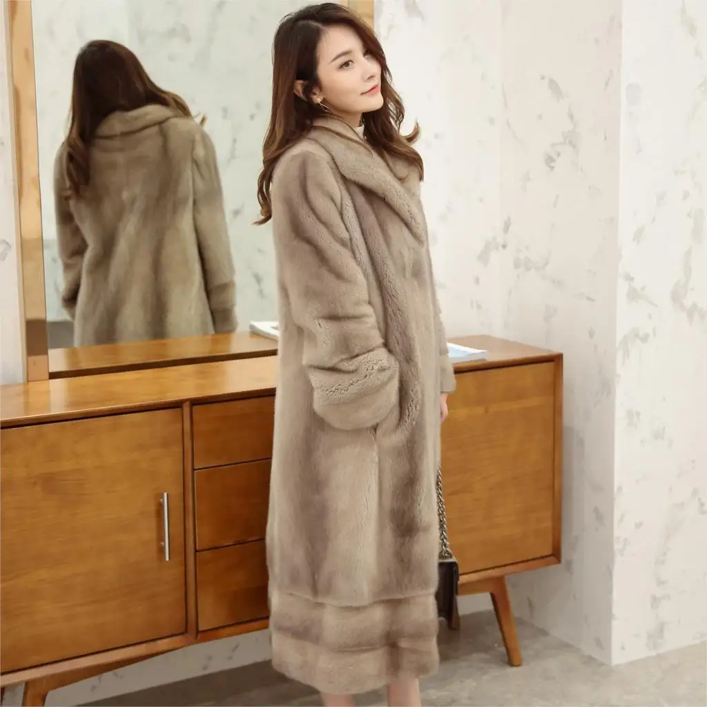 Новая женская норка, норковый мех пальто, кожаная куртка женские модели весь Diaoqiu 1009