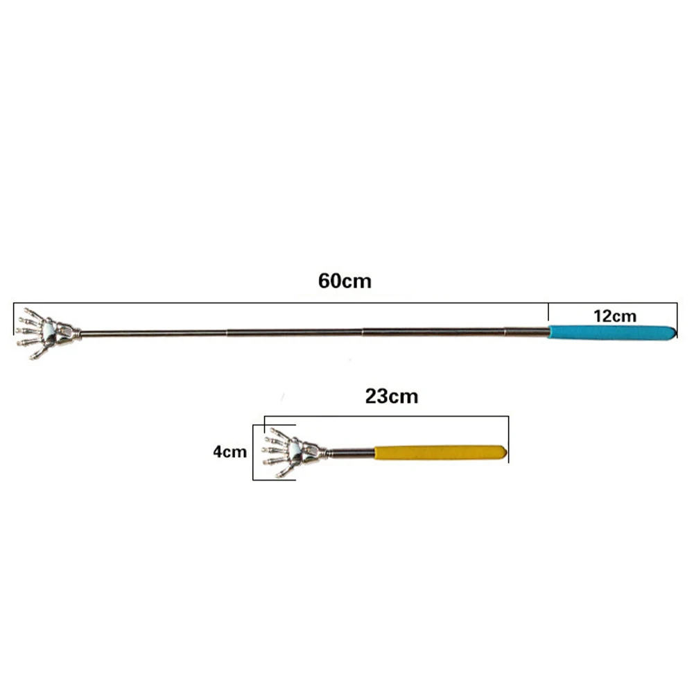 Телескопический скребок для спины против зуда, массажер для кожи головы, массажная чесалка для спины, клипса для когтей, Выдвижная телескопическая скребок для когтей