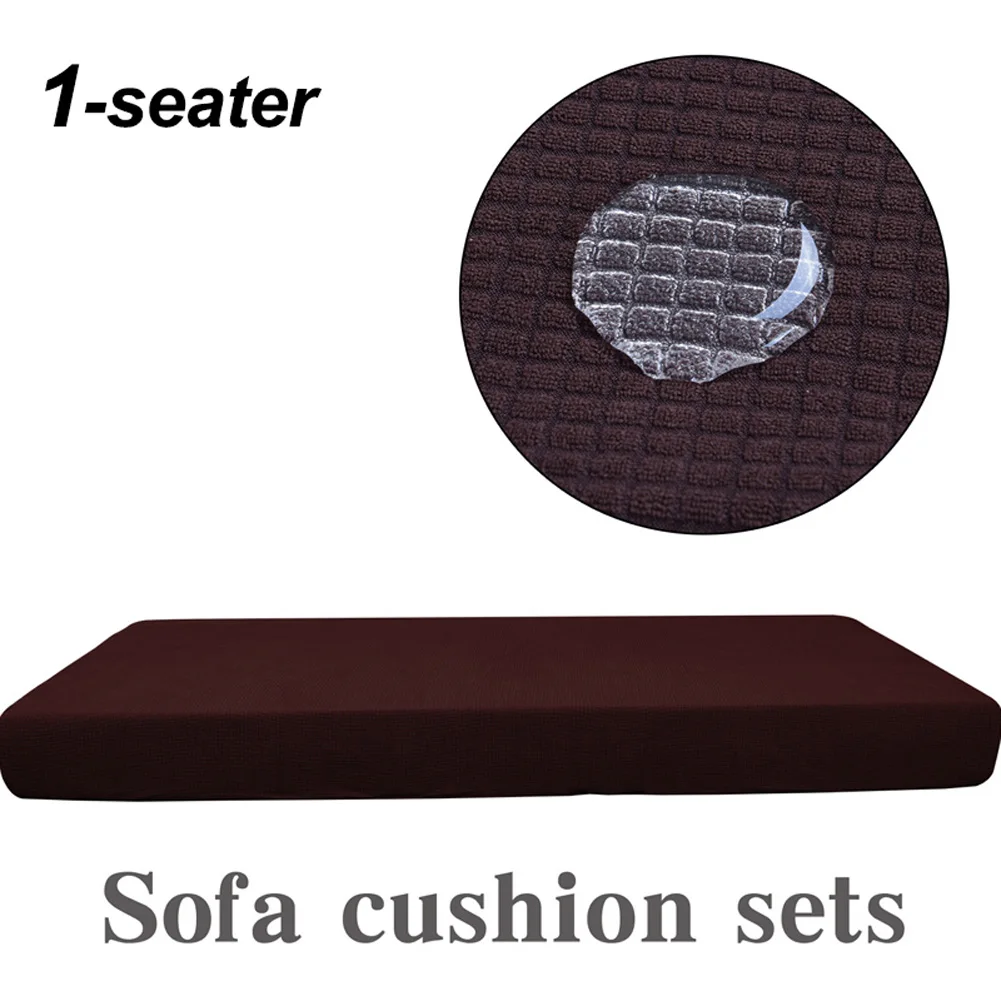 1 seater dark brown Высокоэластичное покрывало для дивана мягкий водонепроницаемый протектор мебели 1-4 местный Pohovka Copridivano украшение комнаты H99F - Цвет: 1 seater dark brown